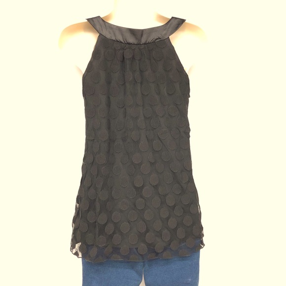 A. Byer Black Lace Sleeveless Top - Picture 2 of 16